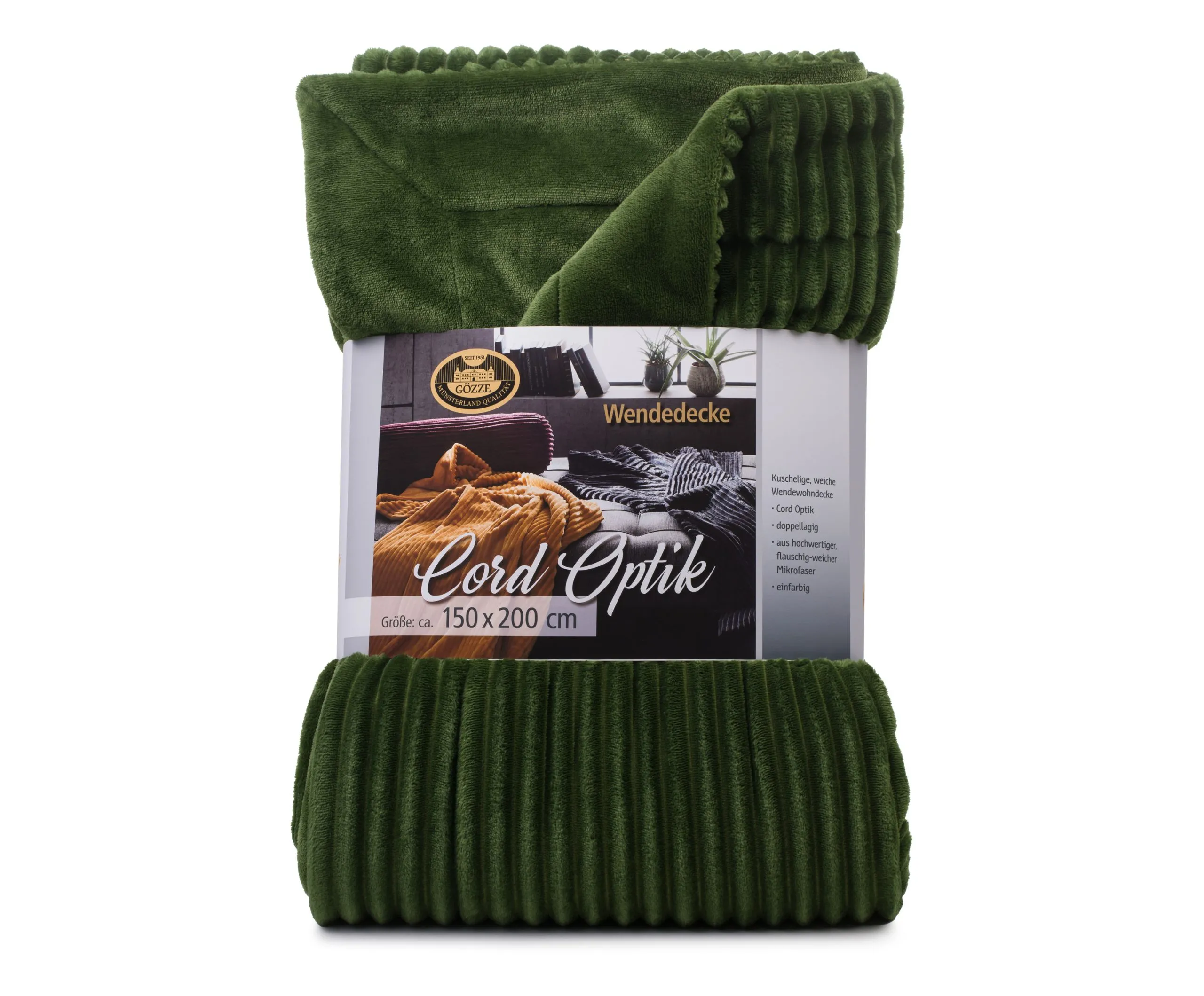 Decke CORD grün 379291