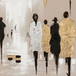 Gemälde MODENSCHAU GOLD/SILBER 655661