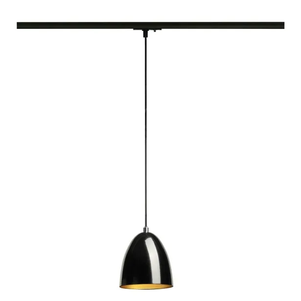SLV 1-Phasen Pendelleuchte PARA CONE GU10 35W Ø 13.5cm - schwarz/gold (ohne Leuchtmittel)