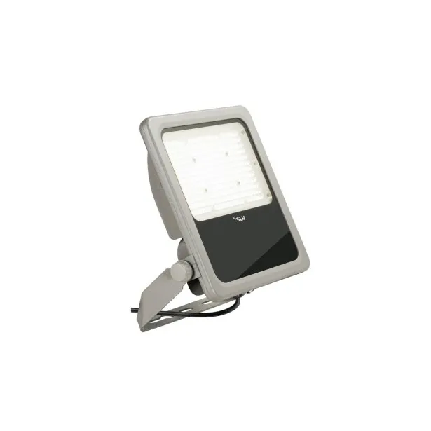SLV LED-Fluter FLOODLIGHT C 50W 105 ° IK08 grau/schwarz - neutralweiß (4000K)