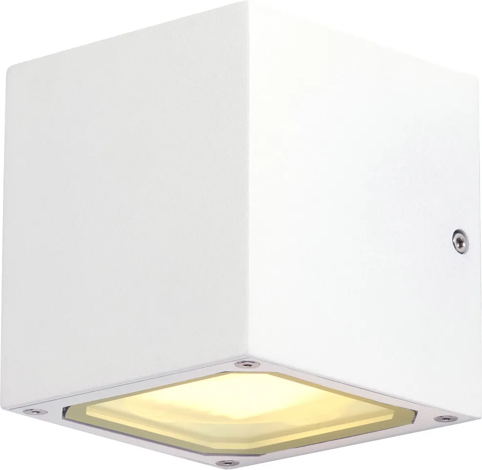 SLV SITRA CUBE Wandleuchte, würfelförmig, weiss, GX53, max. 9W