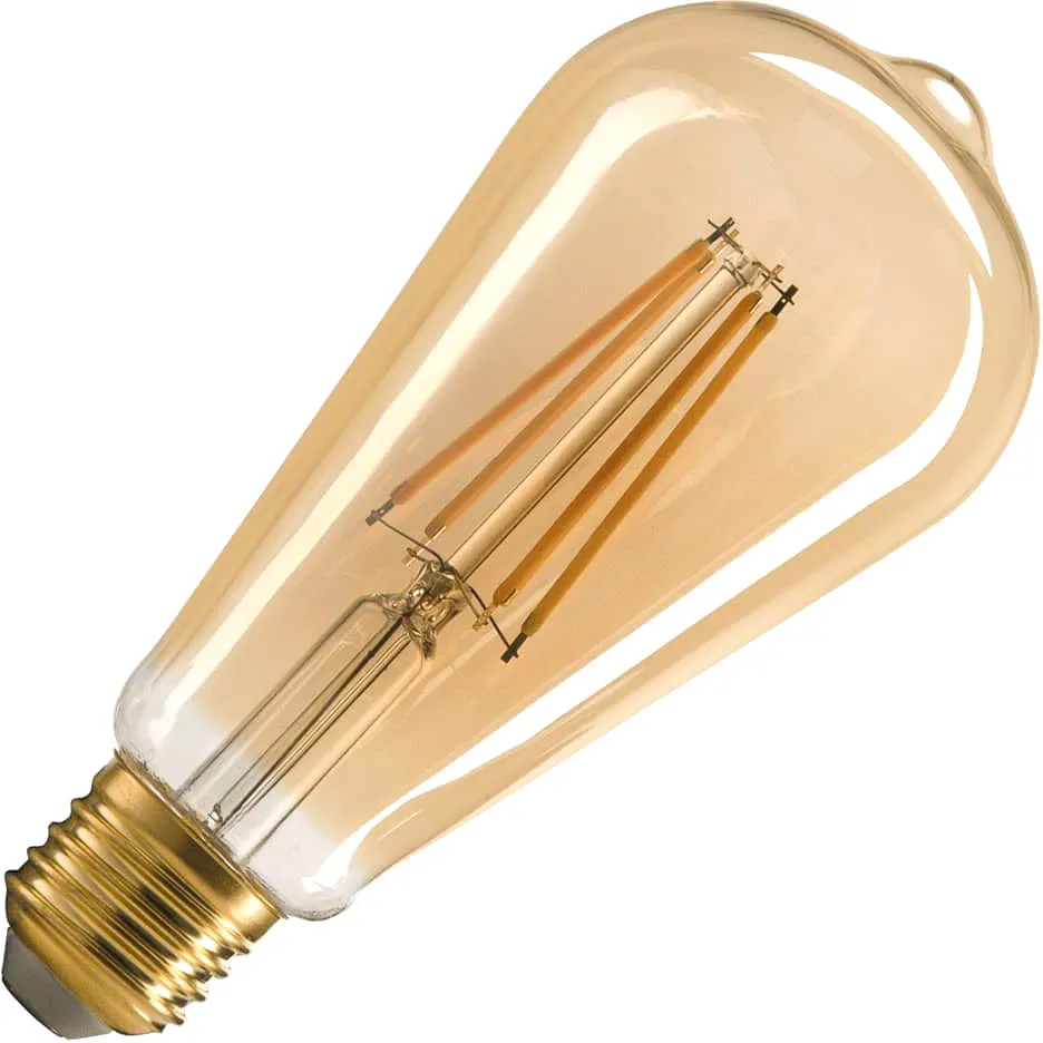 SLV ST64 E27, LED Leuchtmittel gold 7,5W 2500K CRI90 320°