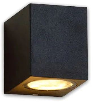 ISOLED Wandleuchte 1xGU10, IP54, sandschwarz, exkl. Leuchtmittel