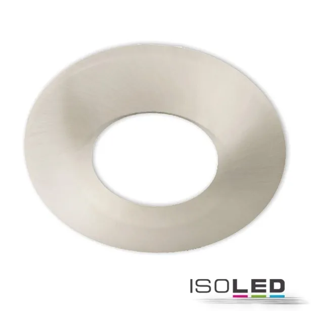 ISOLED Abdeckung Aluminium rund/Kante nickel gebürstet für Einbaustrahler Sys-68