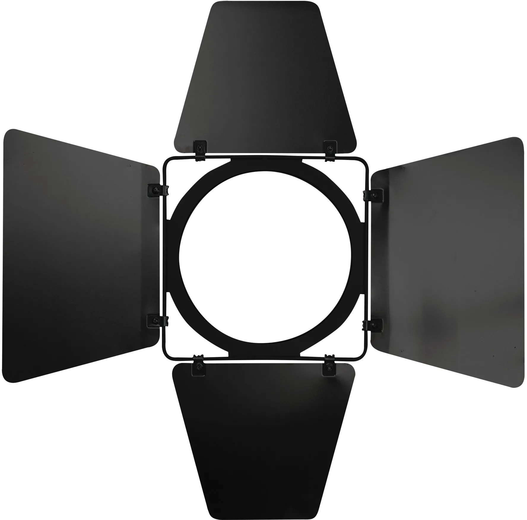 SHOWTEC Barndoor für Parcan 56 Schwarze vierflügelige Aluminium-Barndoor