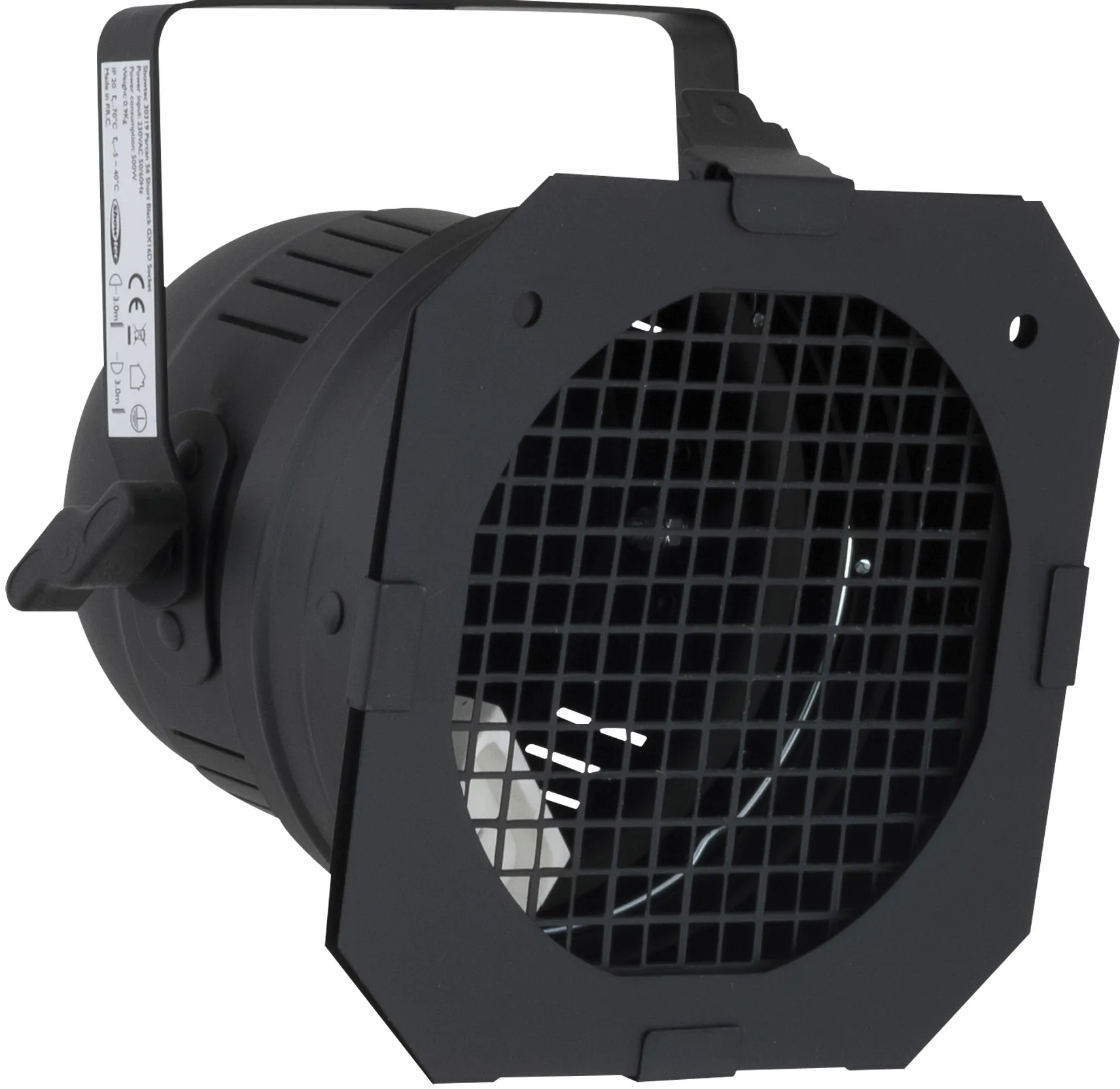 SHOWTEC Parcan 56 Short mit GX16D-Sockel Schwarz