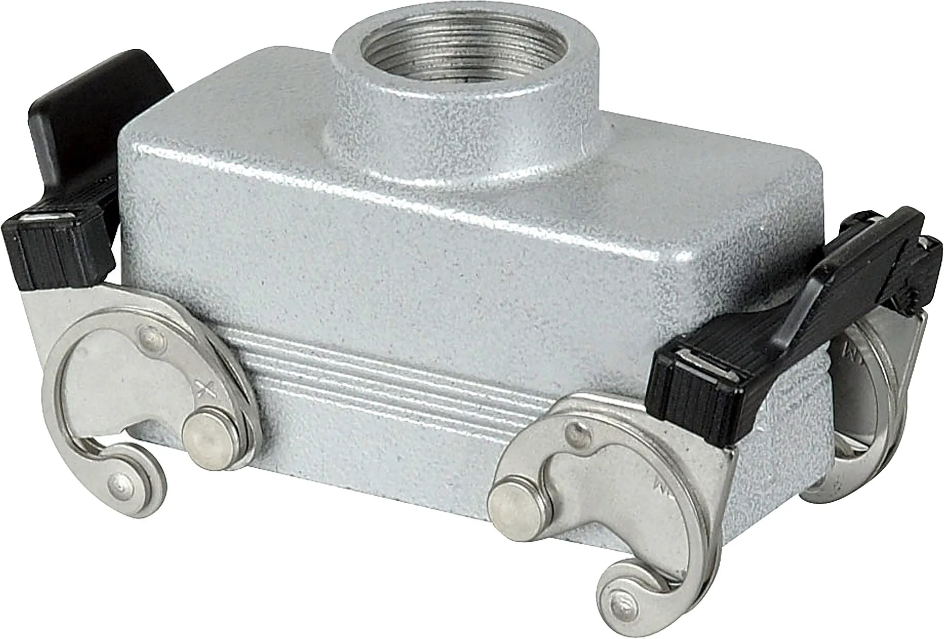 ILME 16P Kabelhaube mit oberem Eingang PG21 grau mit Clips