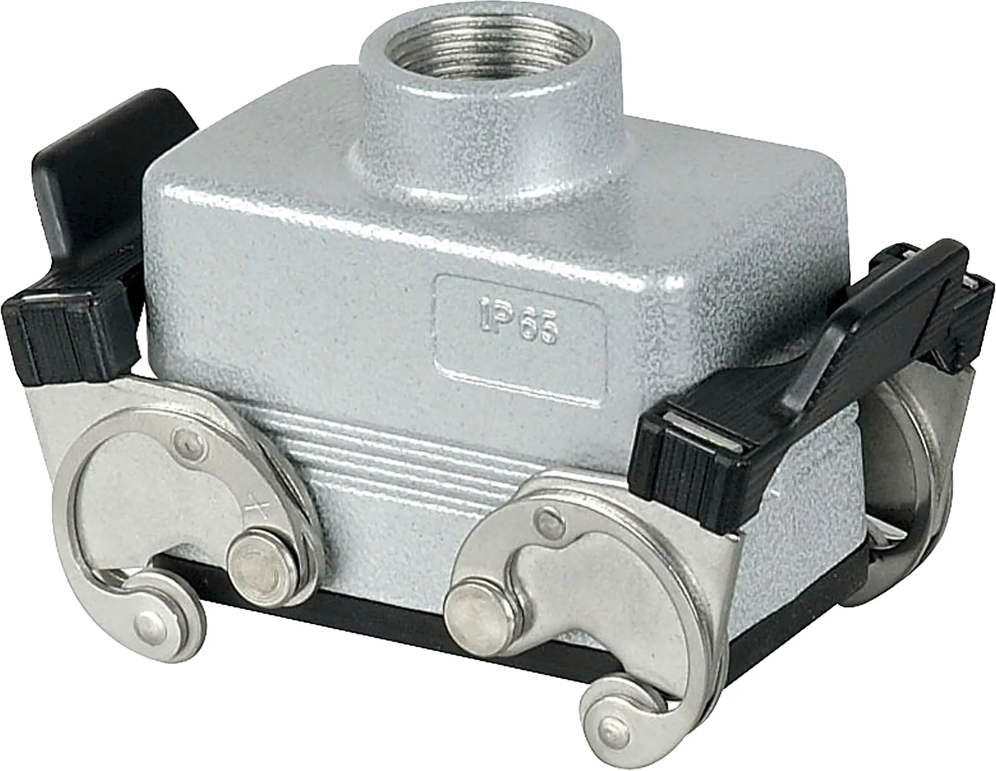 ILME 10P Kabelhaube mit oberem Eingang PG16 grau mit Clips