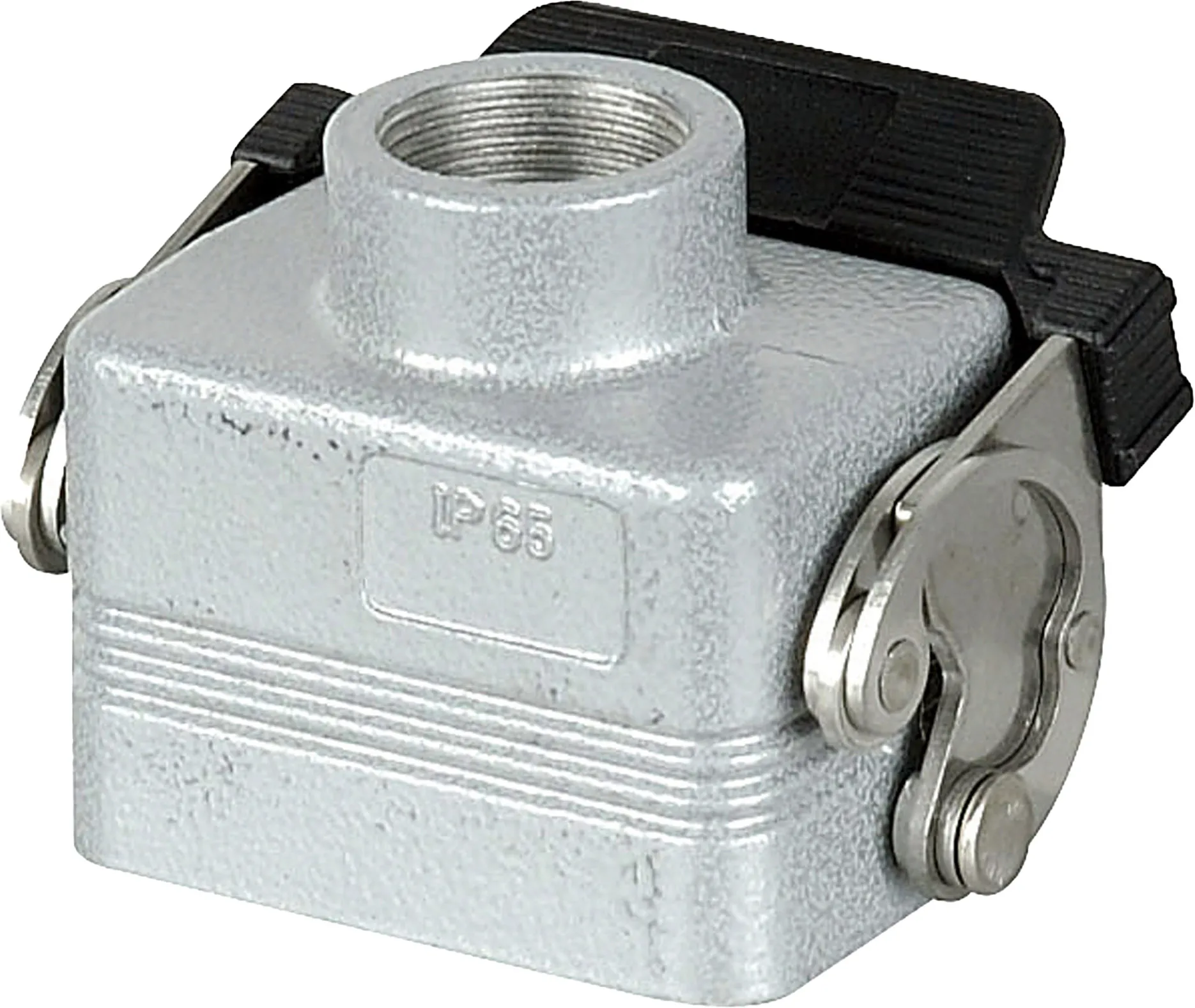 ILME 6P Kabelhaube mit oberem Eingang PG16 grau mit Schränken