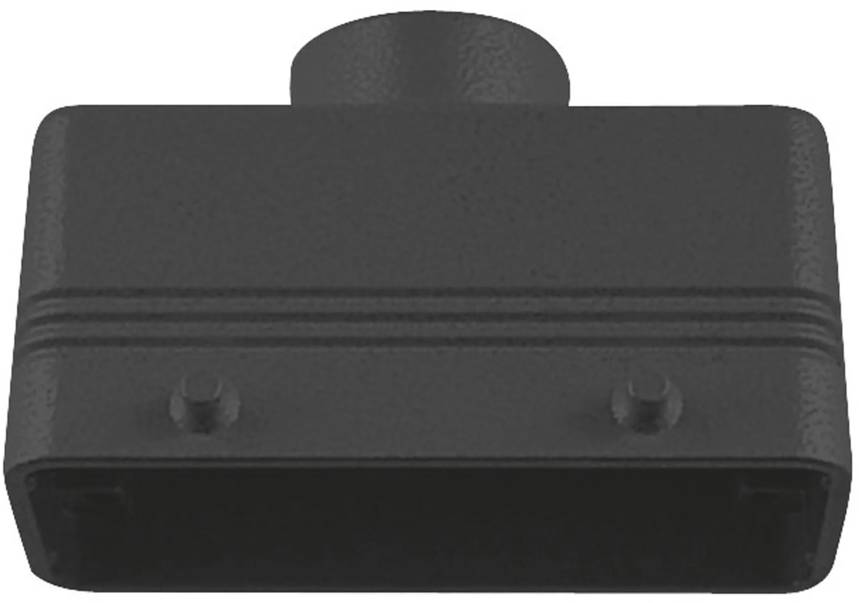 ILME 16/72-polige Kabelabdeckung, oben montiert, PG21, schwarz