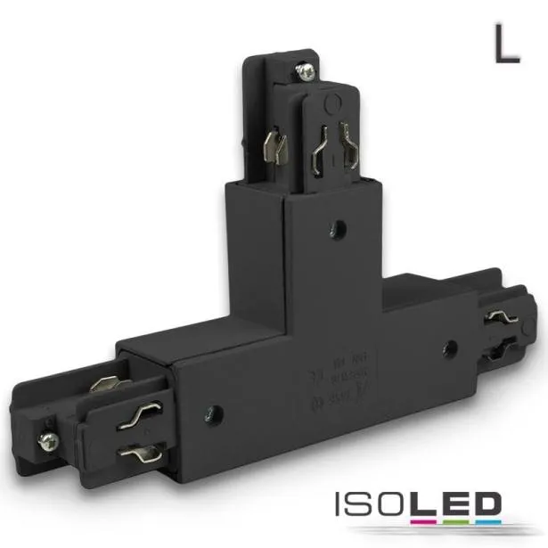 ISOLED 3-Phasen Classic T-Verbinder N-Leiter rechts Schutzleiter links schwarz