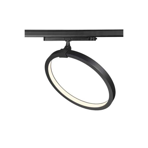 SLV 3 Phasen Leuchte ONE Ø40 cm TRACK DALI Schwarz 15.2W - neutralweiß