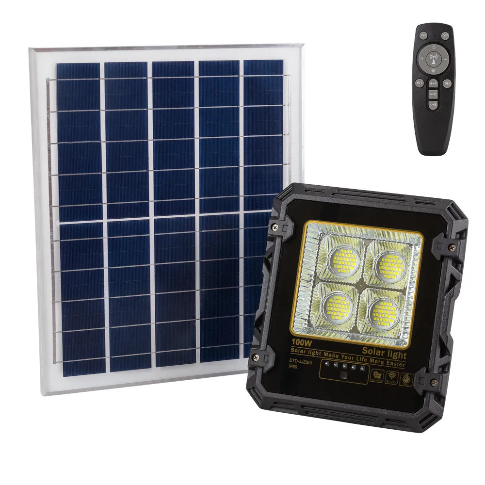 100-W-Flutlicht mit Solarpanel-Fernbedienung IP65 [1916-FLSOL-100W-CW]