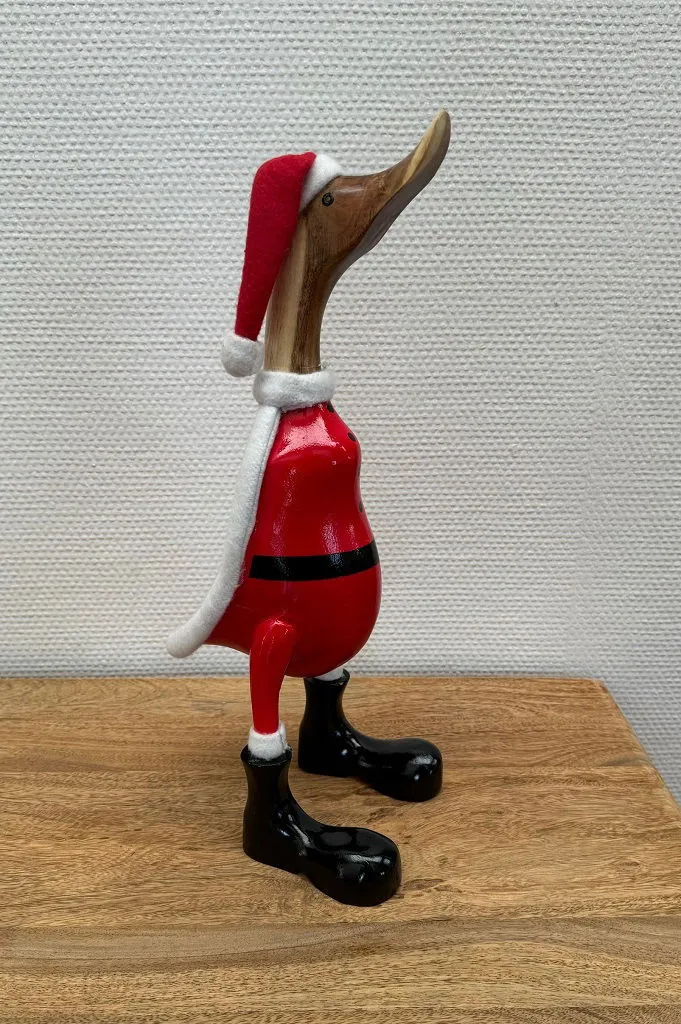 Weihnachts-Ente 45cm "Ente" Teakholz & Bambus
