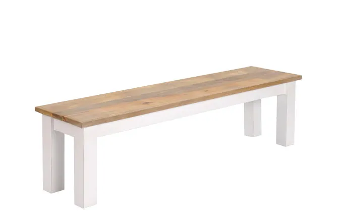 Esszimmerbank 180cm 'Nizza' Mango weiß natur