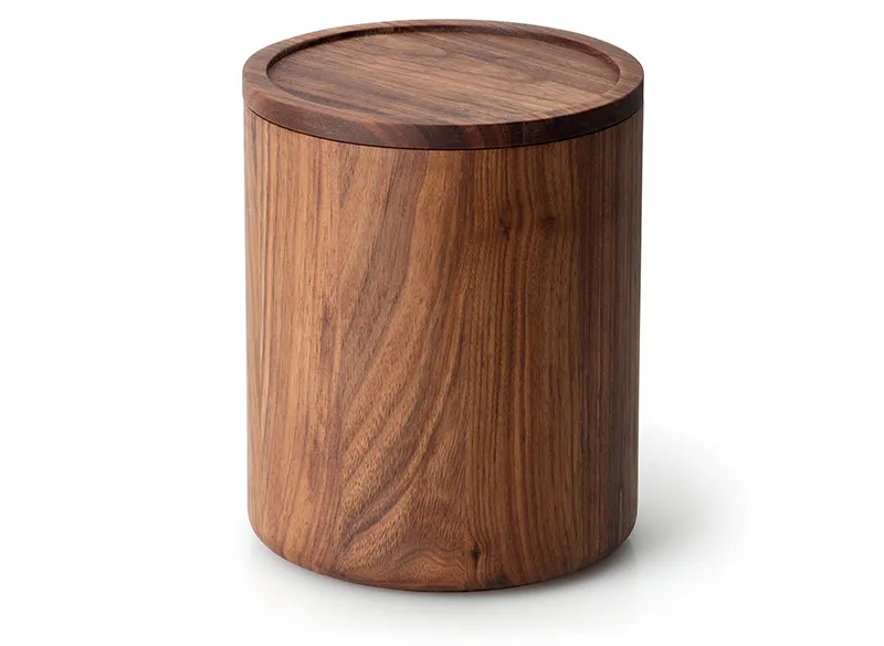 Dose mit Deckel Walnuss | Ø 13 x H 16 cm