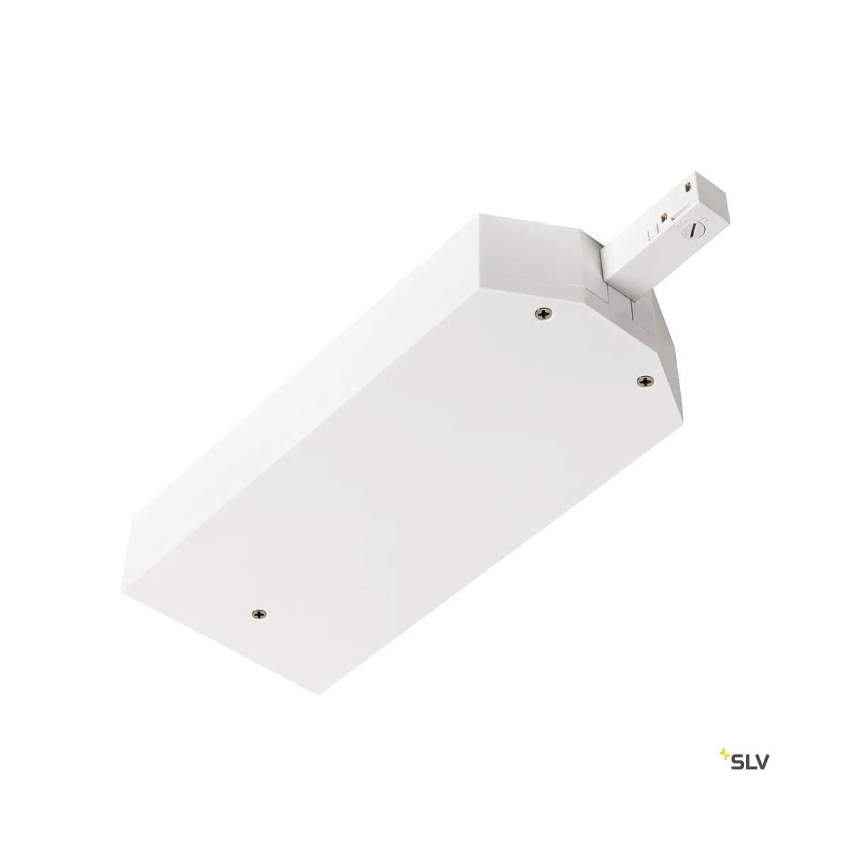 48V TRACK Transformator Gehäuse inkl. Endeinspeiser links, DALI, weiß