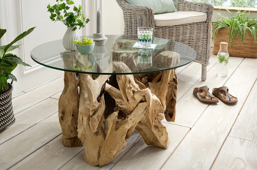Couchtisch 60cm "Java" recyceltes Holz