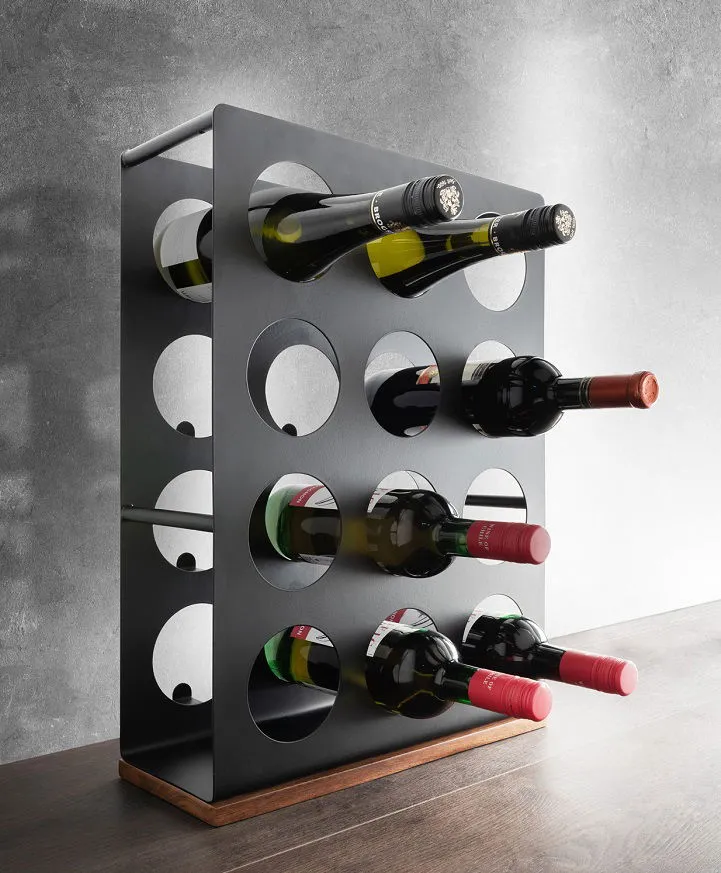 Flaschenregal für 12 Flaschen "Vino 2" Metall schwarz