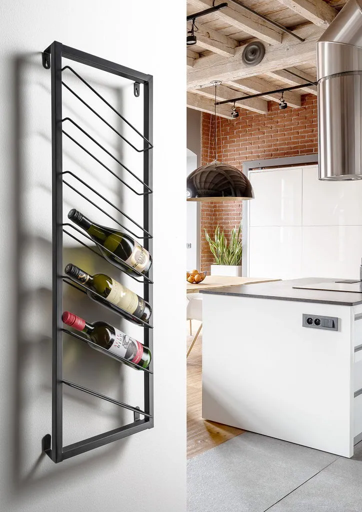 Flaschenregal für 7 Flaschen "Vino 4" Metall schwarz