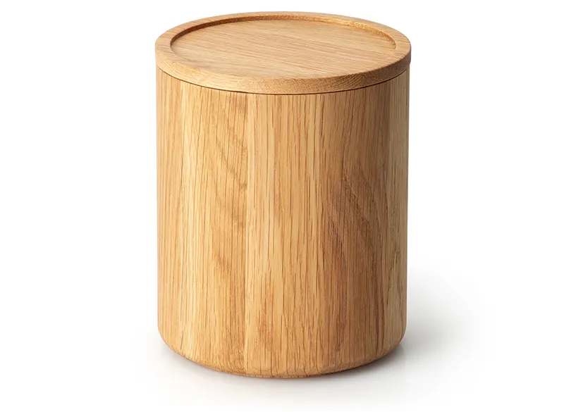 Dose mit Deckel Eiche | Ø 13 x 16 cm