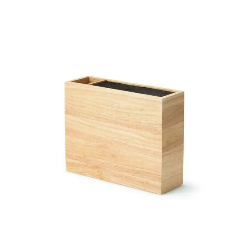 Messerblock mit flex. Einsatz & Utensilienbehälter | 27,5 x 21,5 x 9 cm