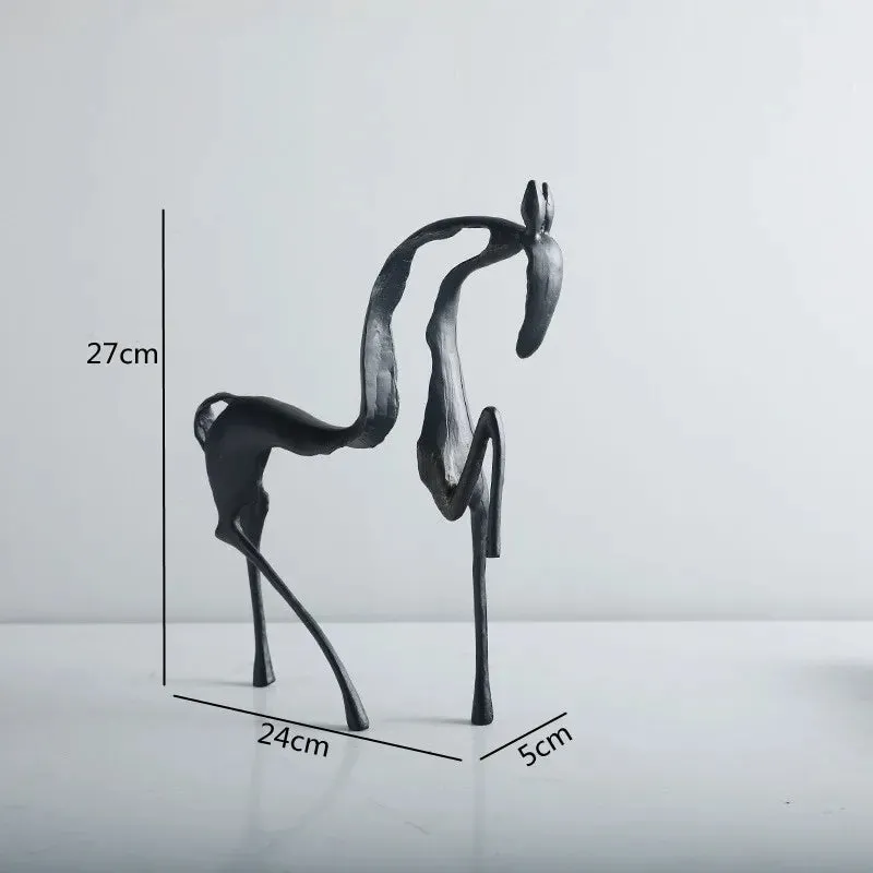 Abstrakte Metall Pferde Skulptur