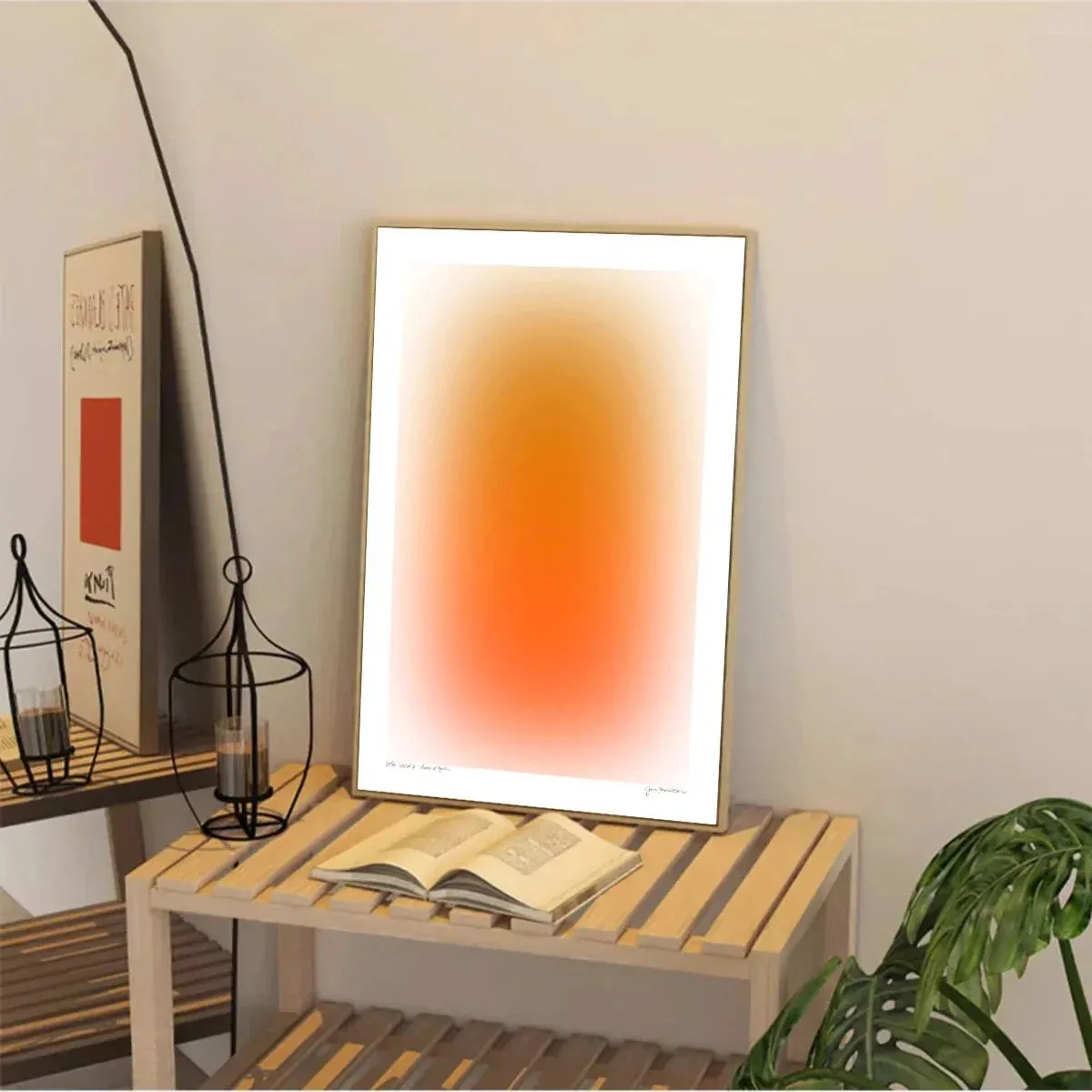 Abstrakt Dizzy Blau & Orange Leinwanddruck