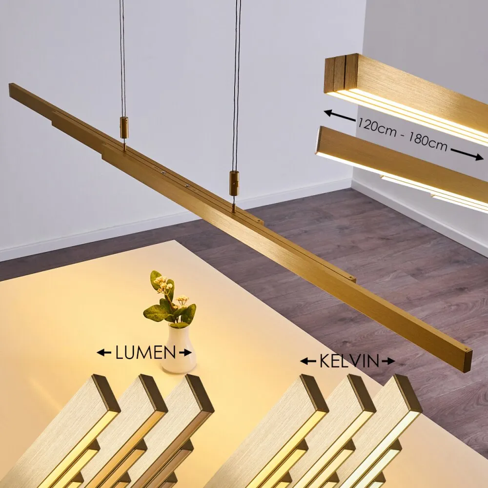 Airolo Pendelleuchte LED Messing, 3-flammig