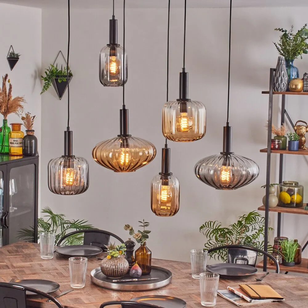 Alcofra Hängeleuchte Schwarz, 6-flammig H3760079