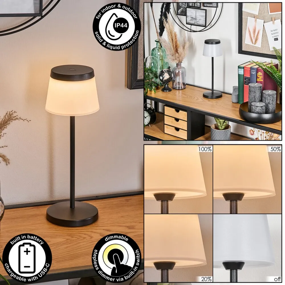 Algeraz Tischleuchte LED Schwarz, 1-flammig H3692011