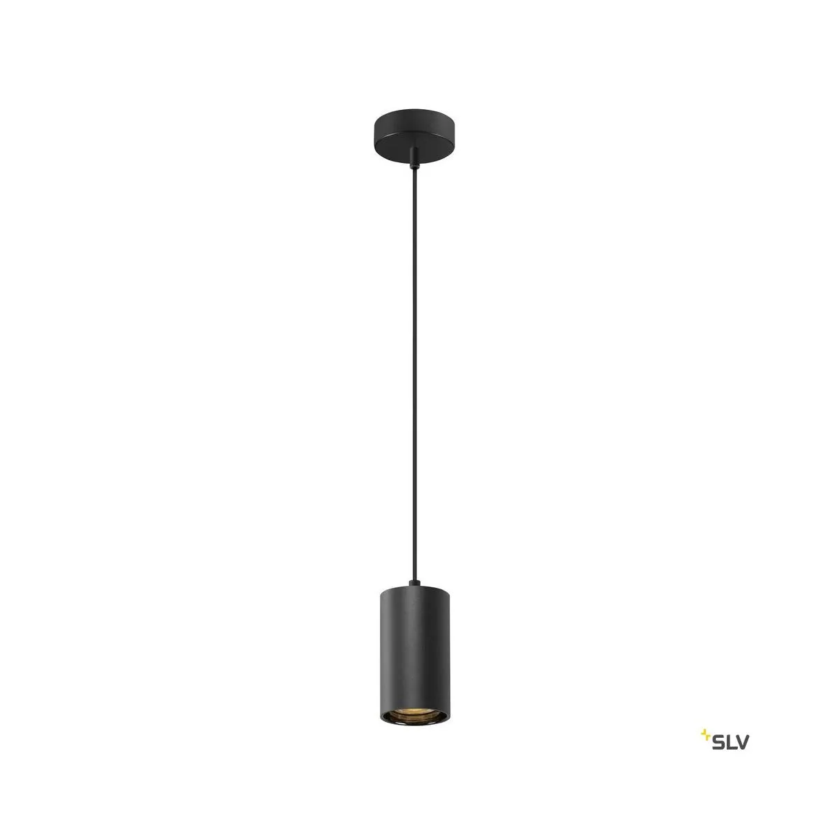 ASTO TUBE, Pendelleuchte, GU10, Pendellänge 250 cm, max. 10W, schwarz