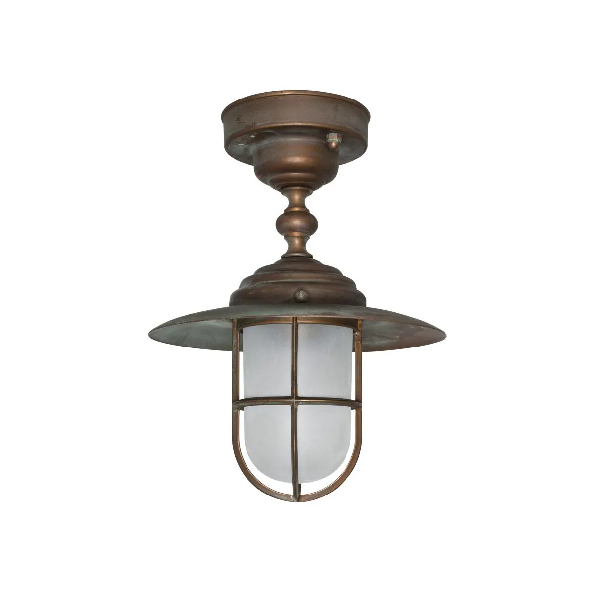 Außendeckenleuchte CHALET Altmessingguss patiniert 1 x E27/60W