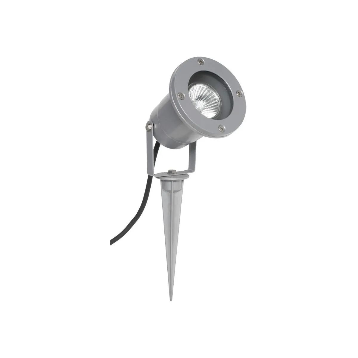 Außenstrahler mit Erdspieß silber 1 x GU10/230V/35W