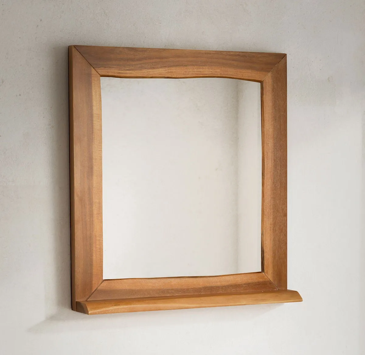 Badspiegel 70x78cm 'Dakar' Akazie massiv lackiert