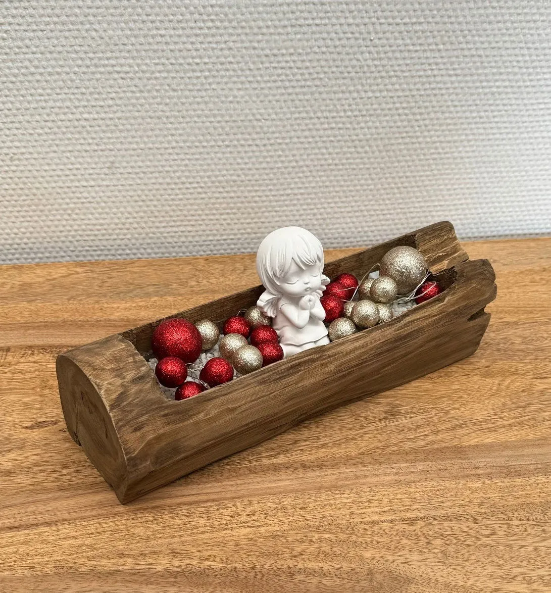 Dekoschale Holzstamm 30cm "Wood" Holznatur