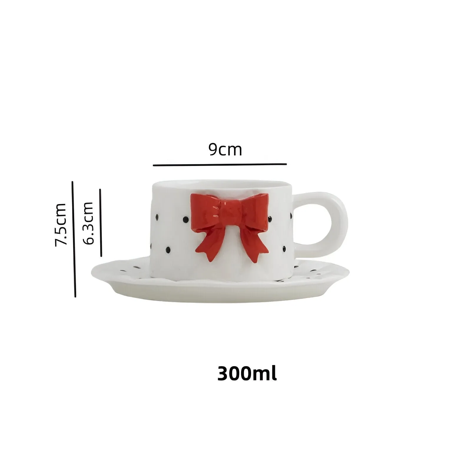 Bow Design Kaffeetasse & Unterteller Set