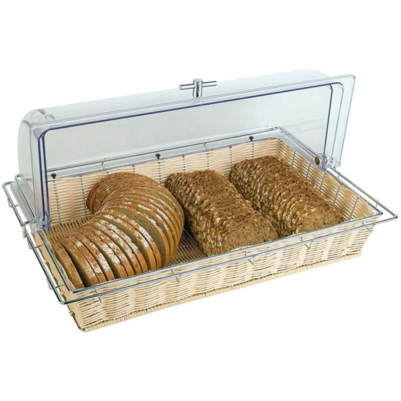 Buffet-Korb ECONOMIC beige, mit Haubenschiene, 56,5 x 36 cm, Höhe 10 cm
