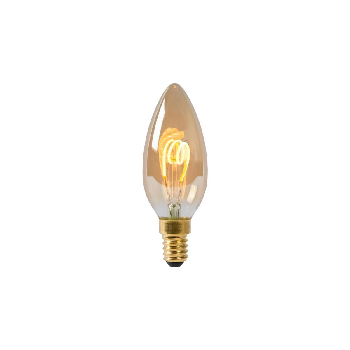 C35 Glühfadenlampe Ø 3,5 cm LED Dim. E14 1x3W 2200K Amber