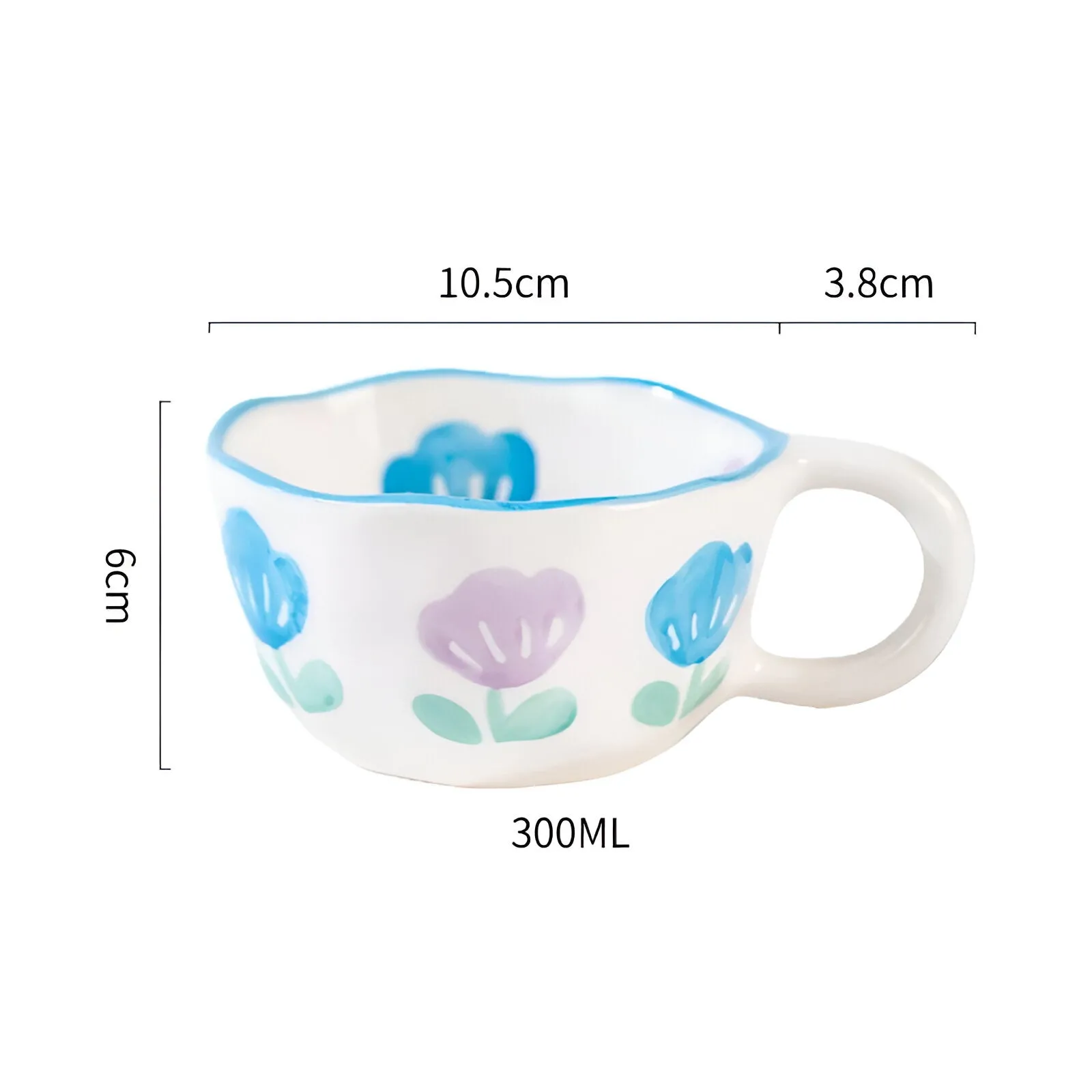 Keramische unregelmäßige Tassen & Löffel