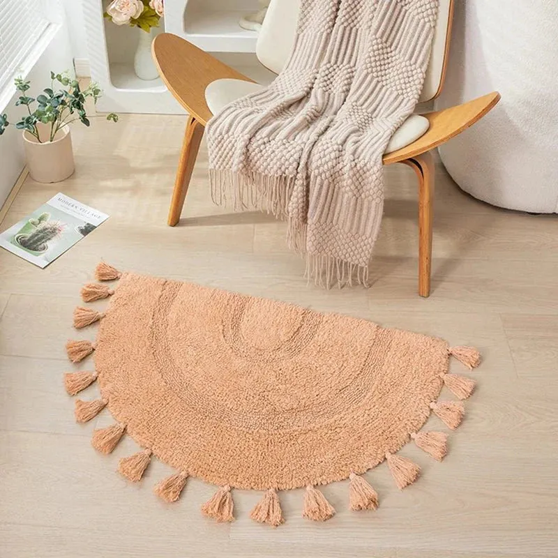 Baumwolle Regenbogenform Quastenteppich