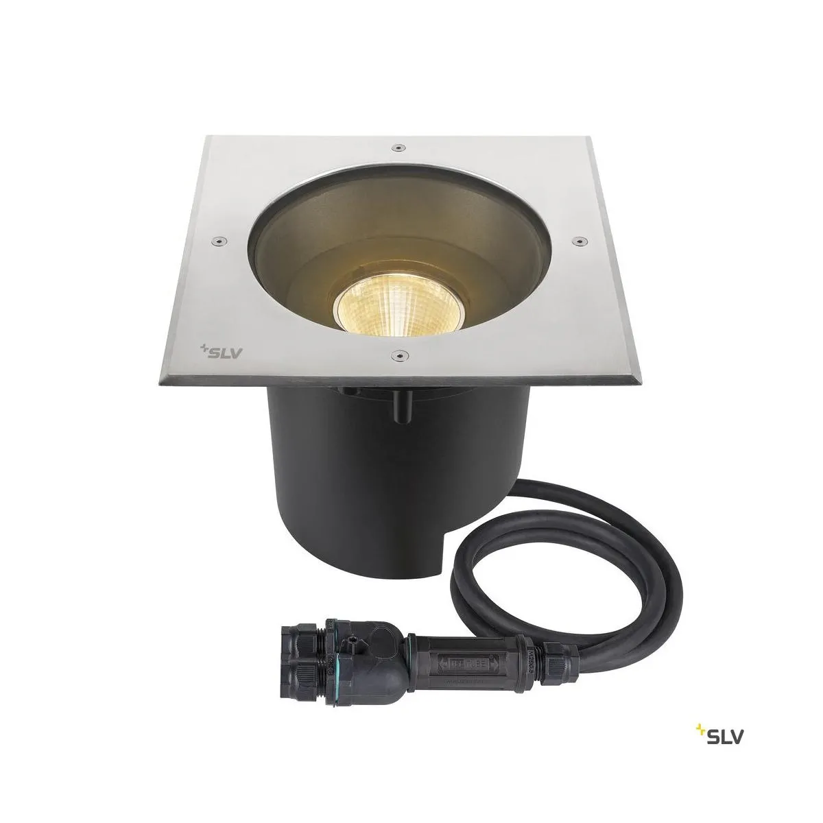 DASAR® XL RL eckige Abdeckung 24° 3000K incl. DALI-Treiber edelstahl