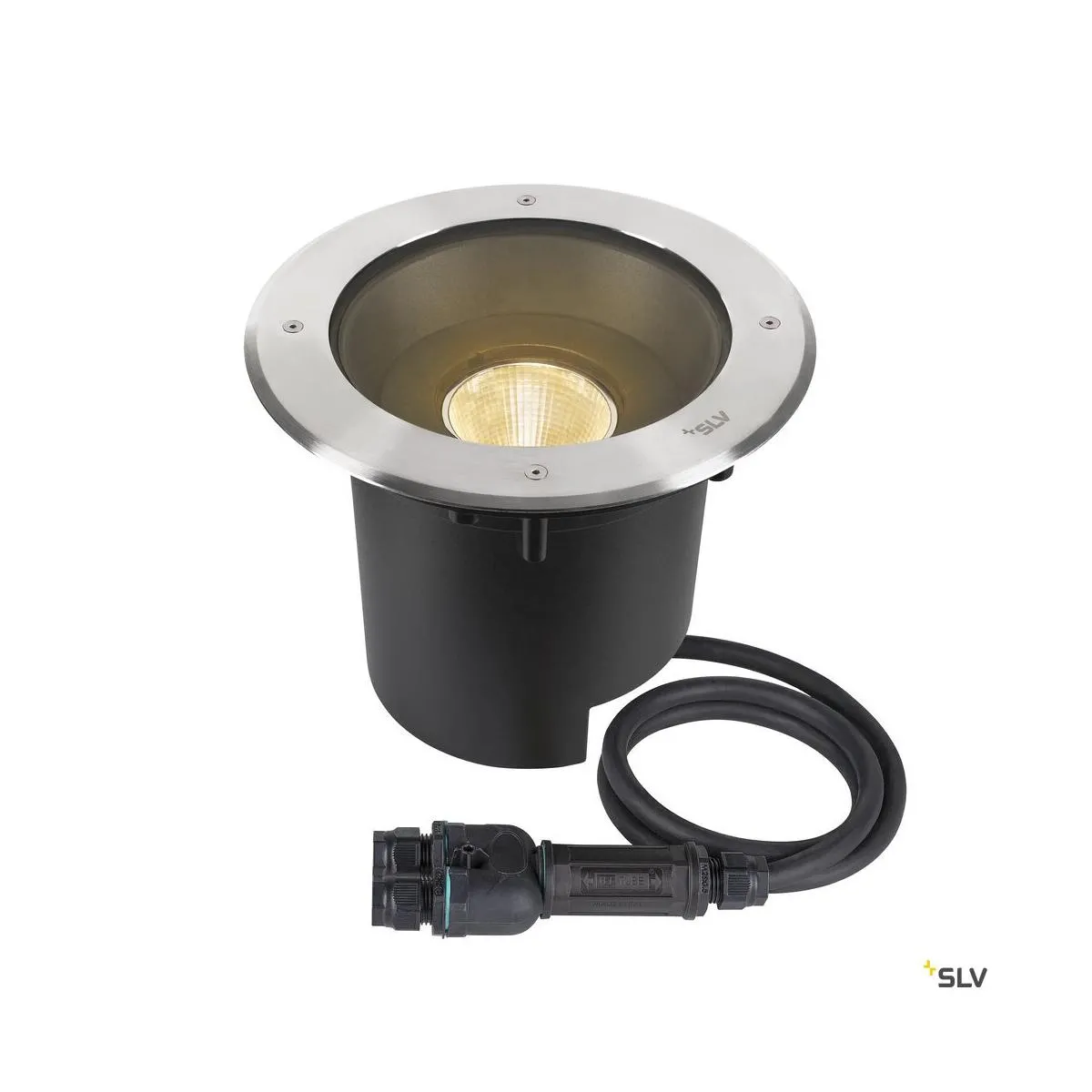 DASAR® XL RL runde Abdeckung 24° 3000K incl. DALI-Treiber edelstahl