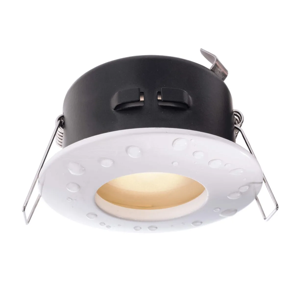 Einbaustrahler, Damp Rund, 1x max 35 W MR16, Weiß, Spannungskonstant, 12 V/AC/DC, IP 65