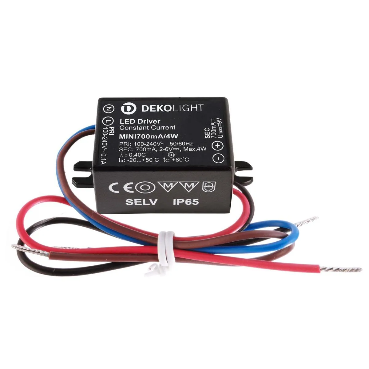 Deko-Light LED-Netzgerät, MINI, CC, 700mA/4W, stromkonstant, 220-240V AC/50-60Hz, 2,5-6V DC, 700 mA,