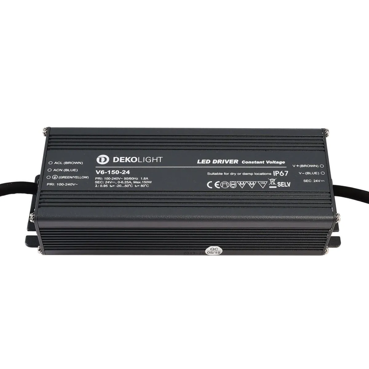 Deko-Light Netzgerät, V6-150-24, spannungskonstant, 100-240V AC/50-60Hz, 24V DC, 1800 mA, 6250 mA, 1