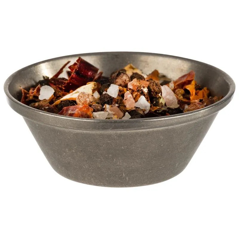 Dipschälchen aus Edelstahl in Antik-Edelstahl-Look, Ø 6 cm, H: 2,5 cm, 40 ml (6er Set)