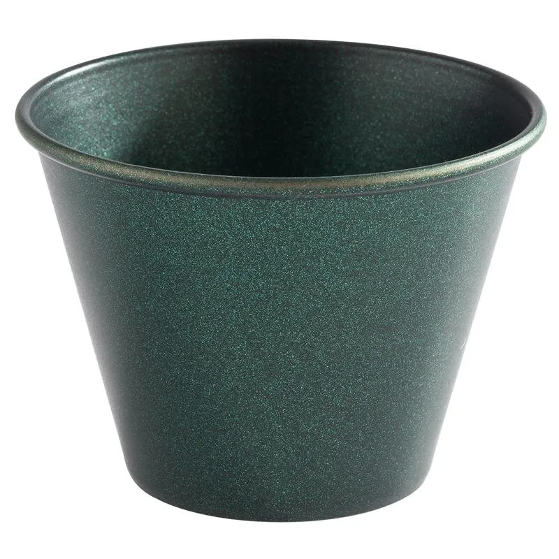 Dipschälchen aus Edelstahl in grün, Ø 6 cm, H: 4,5 cm, 60 ml (6er Set)