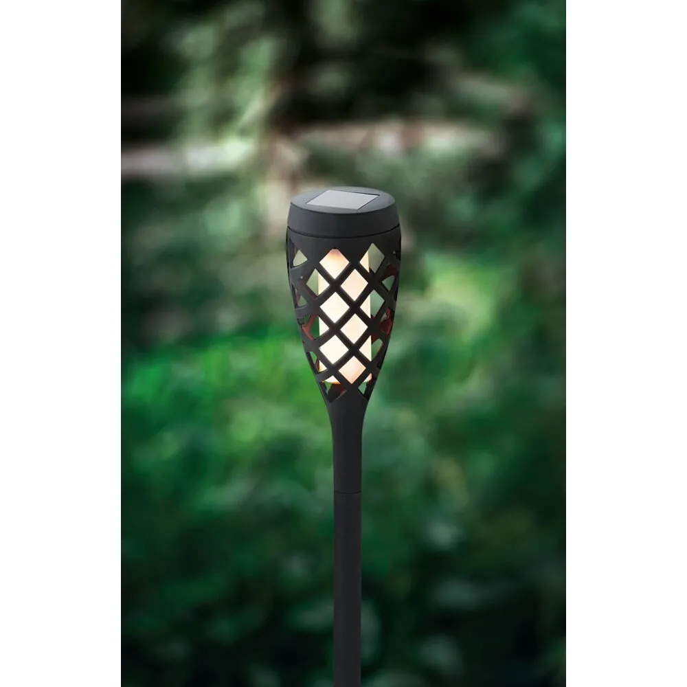 Eglo FACKEL Solarleuchte LED Schwarz, 10-flammig