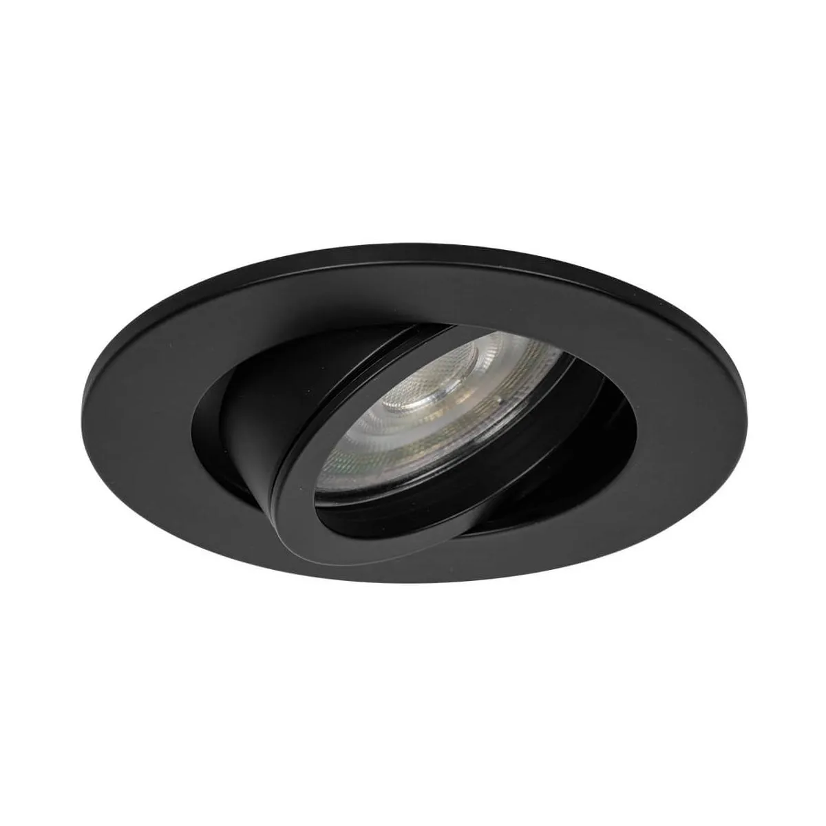 Einbauleuchte schwarz 1 x GU10/50W und1 x GU5 3/12V/50W mit Feder-Leuchtmittelhalterung